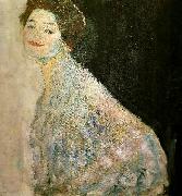 portratt  av kvinna i vitt Gustav Klimt